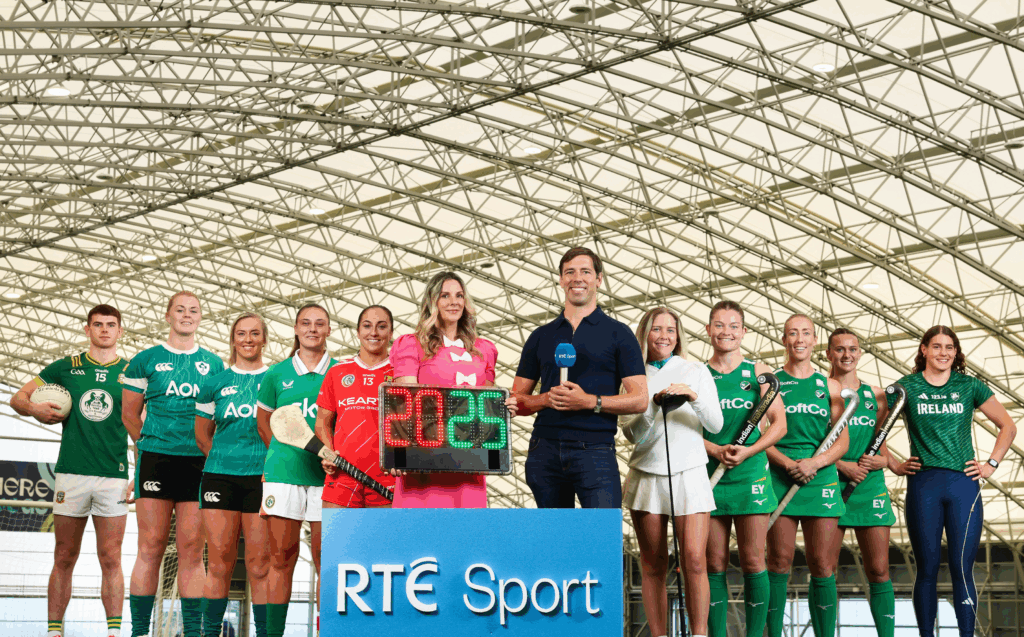 Athletes and RTÉ presenters pictured at the Sport Ireland campus in Dublin to launch of RTÉ's Summer of Sport.